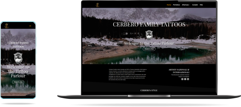 portfolio cerbero family tattoo web site - anna salvadori web design
