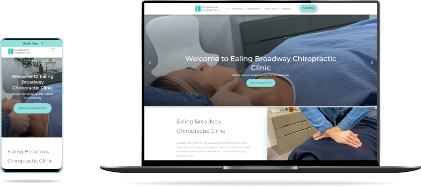 portfolio ealing broadway chiropratic web site - anna salvadori web design